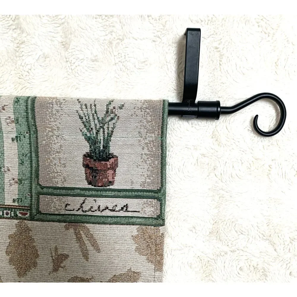 Pfaltzgraff Naturewood Beehive Garden Tapestry Wall Hanging Rod Iron Rod